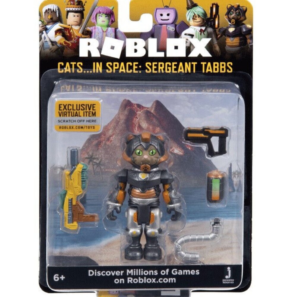 SEALED New ROBLOX Celebrity CATS IN SPACE: SERGEANT TABBS Core Pack Mini Figure